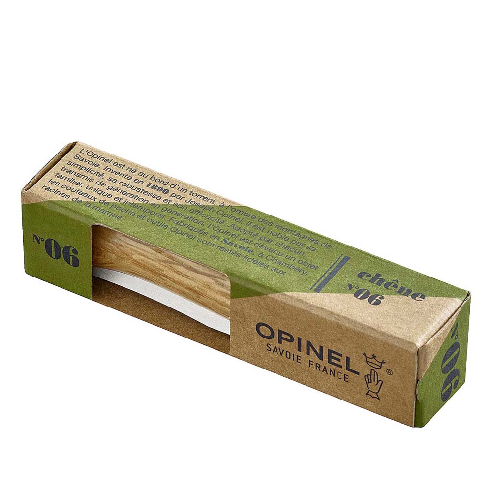 OPINEL No 06 Edelholz - Taschenmesser Eiche Verpackung