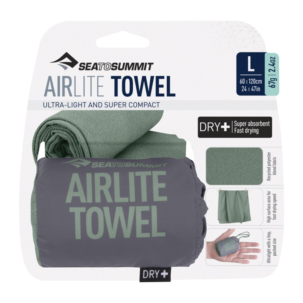 SEA TO SUMMIT Airlite Towel - Reisehandtuch schnelltrocknend, winziges Packmaß