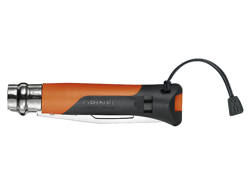 OPINEL Messer No 8 Outdoor - Outdoormesser orange, geschlossen mit Band