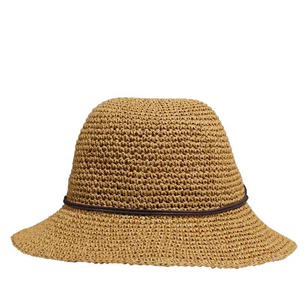 PAC Lilen Bucket Straw Hat - Fischerhut mit Insektenschutz und kleinem Packmaß