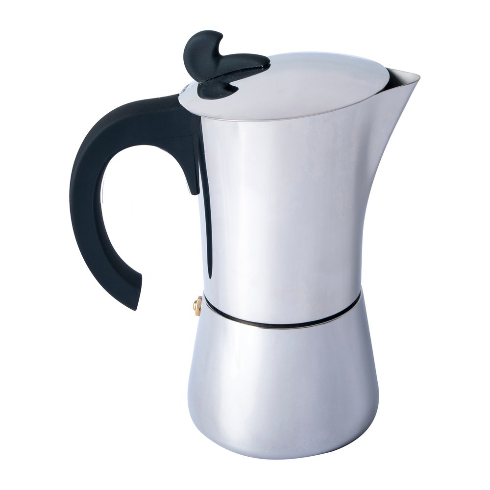 BASIC NATURE Espresso Maker Edelstahl - Espressokocher induktionsgeeignet, einfache Reinigung